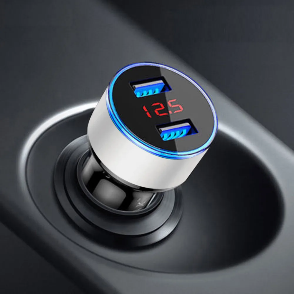 

3.1A super-high current output Dual USB Car Charger 2 Port LED indicator light 12-24V Cigarette Socket Lighter #YL6
