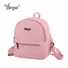 YBYT brand 2018 new PU soft leather women casual small packet preppy style girls rucksacks female