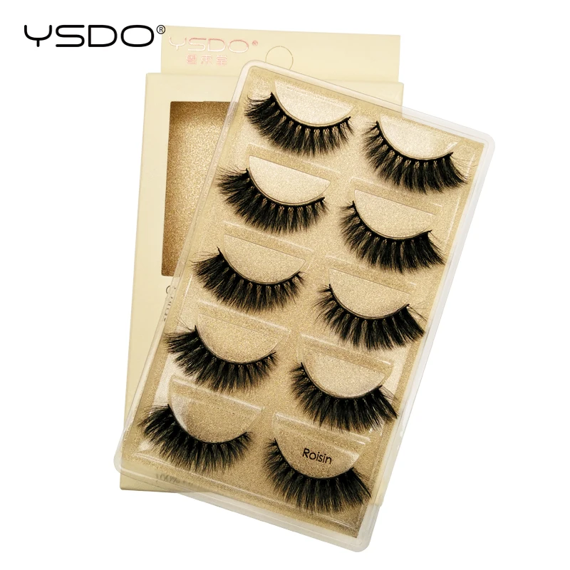 Mink False Eyelashes Winged Lashes Thick Makeup Lashes