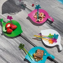 4 шт./компл. Универсальная крышка для чашки маленькая тарелка соус лимона чашка с листом крышкой тарелка для закусок Крышка для стакана из Творческий Чай чашки инструменты