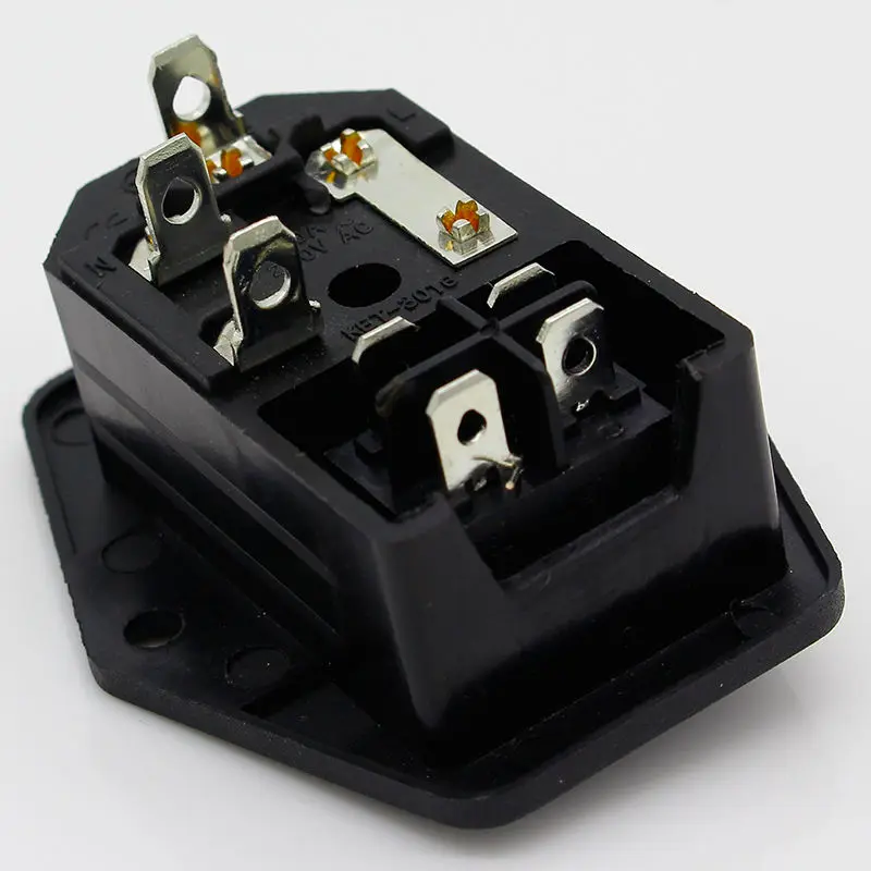 Клавишный Выключатель питания IEC 3 Pin 320 C14 Входная мощность штепсельная вилка