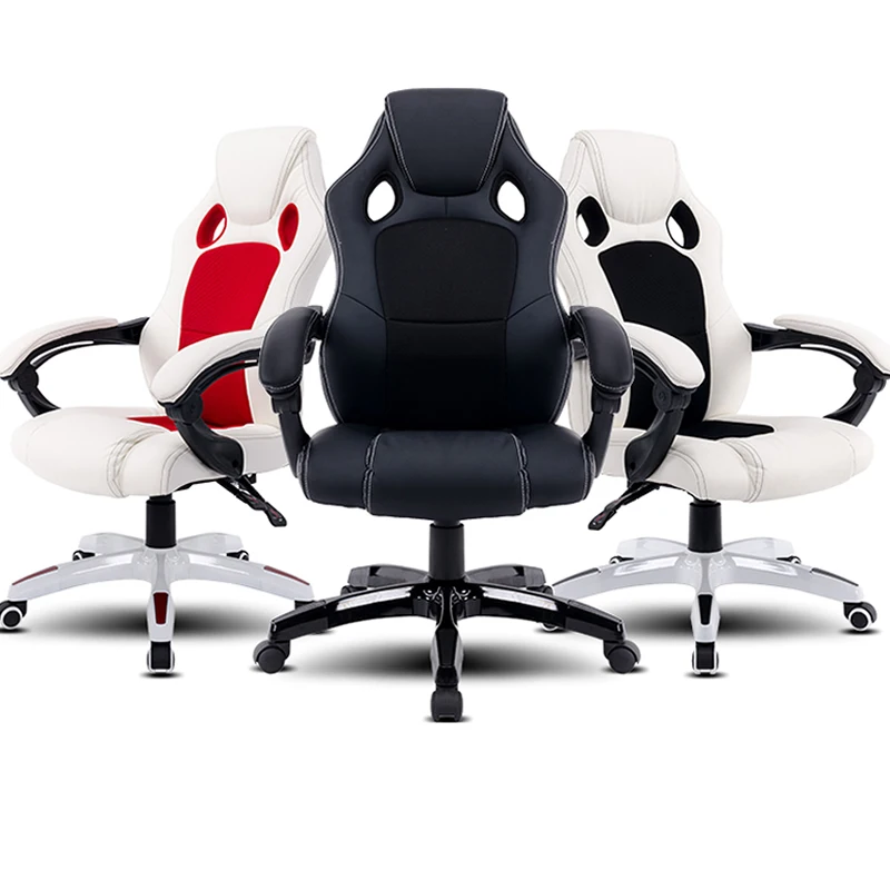 Simple Style Office Chair Multi-function Lifted Rotated Computer Chair Fixed Armrest Household Recl