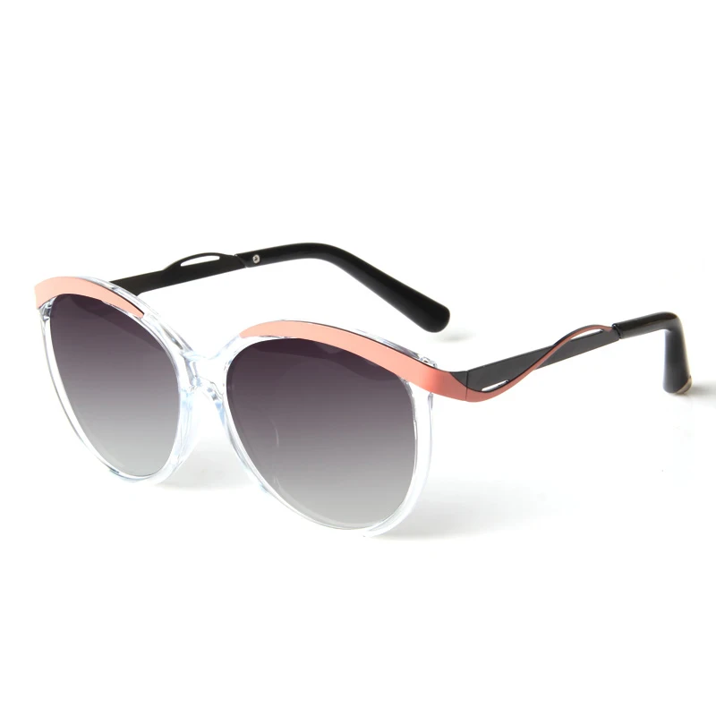 LianSan Модные солнцезащитные очки "кошачий глаз" Винтаж поляризованные женские солнцезащитные очки в стиле ретро Для женщин Роскошные Пластик розового и черного цветов UV400 LSPZ1534 - Цвет линз: Blue