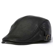 Четыре сезона мужской берет из натуральной кожи Кепка элегантная мужская остроконечная Кепка из натуральной кожи кепки Gorro