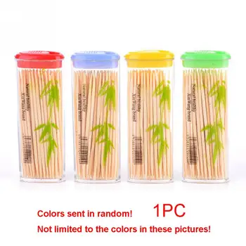 

80 Pcs/Box Household Bamboo Toothpick Travel Portable Bamboo Sticks With box