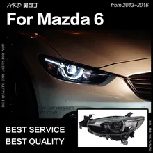 AKD Styling Auto per Mazda 6 Atenza LED Del Faro 2013-2017 Nuovo Mazda6 LED DRL Hid Testa Della Lampada Angel occhio Allo Xeno Bi Accessori