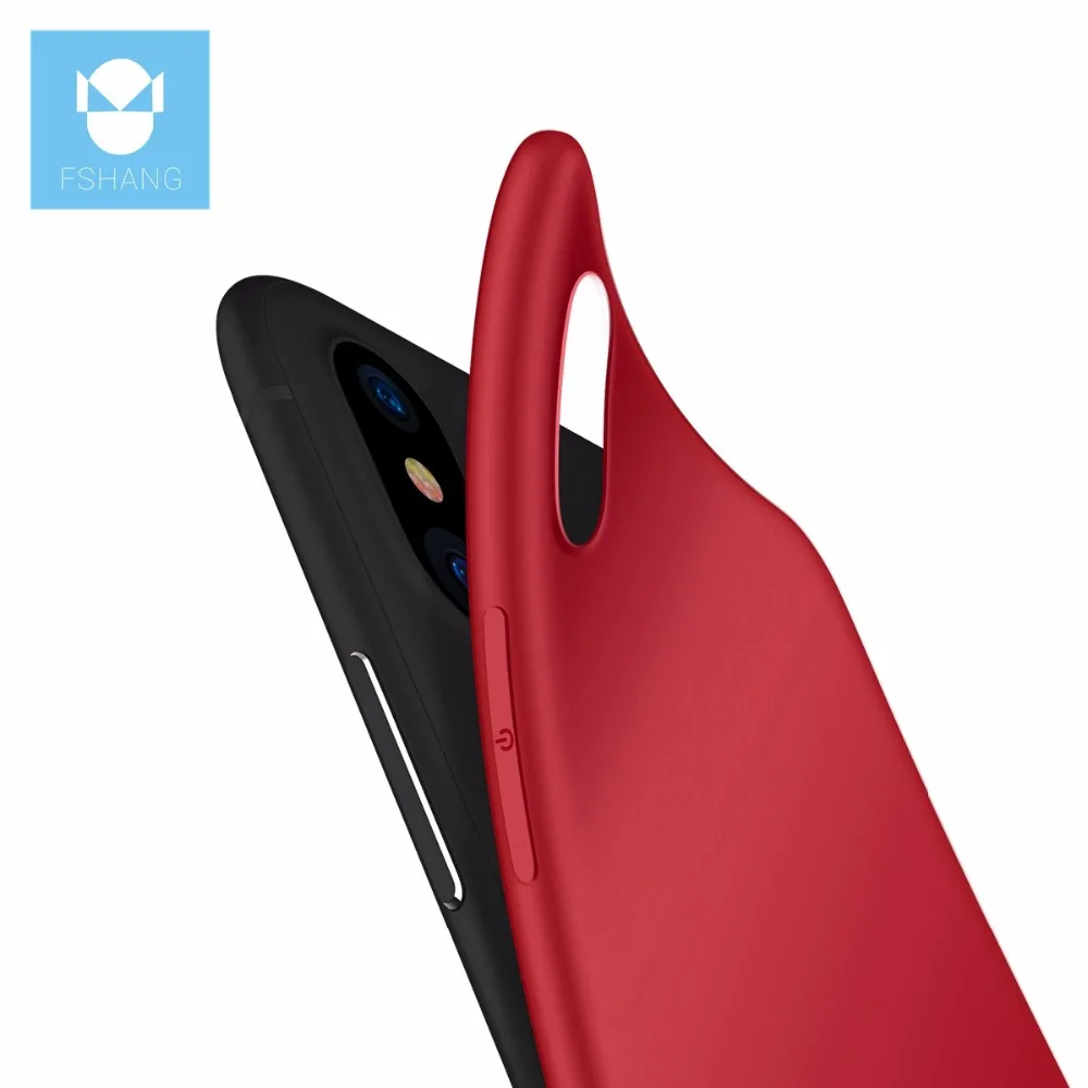 FSHANG Luxury Back matte Cases for Apple iPhone X Ultra Thin Slim Black