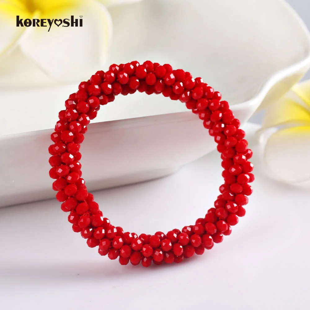 Charming design crystal Beaded bracelet Diy handmade artificial simple