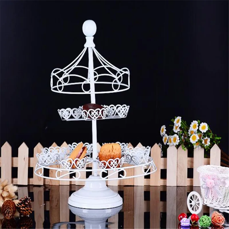 

12Cups DIY Cake Stands Muffin Cup Stainless Steel for Cake Display Wedding Birthday White Carousel Cake Stands