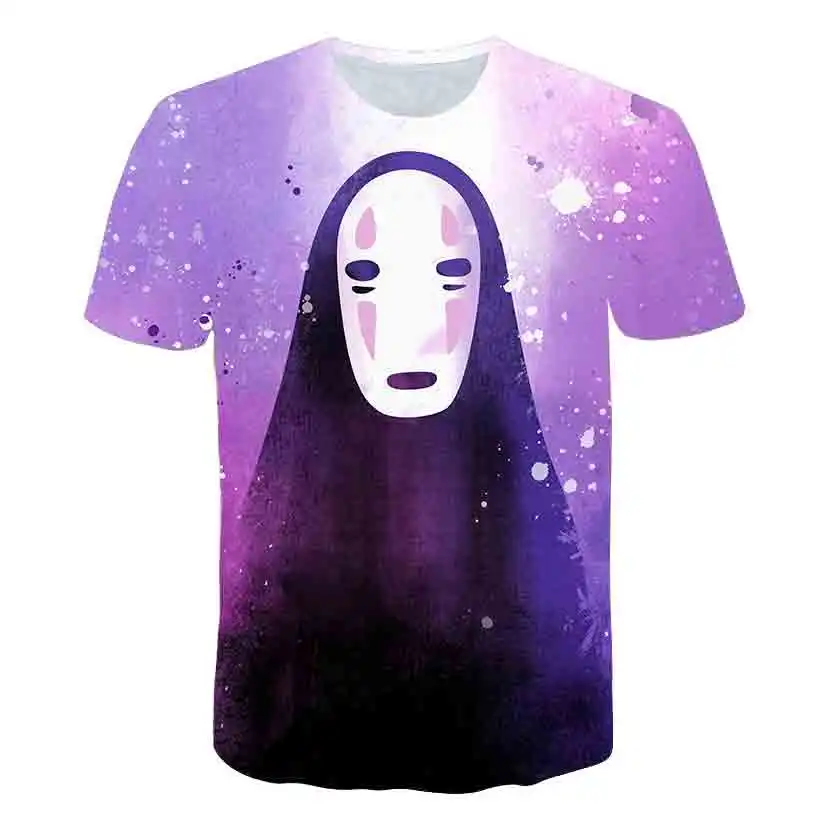 

Neighbor Totoro Print T Shirt Men Women Harajuku Face Red T Shirts Funny Shy Witch 3D Tops Summer Catroon Fish Clothing Dropship