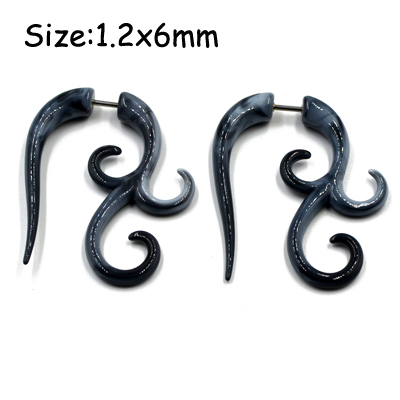 Pieces Heteromorphism Shape Gauge Ear Plug Double Color Acrylic Flesh Earring Wing Heart Spiral Shape Body Piercing Jewelry16g