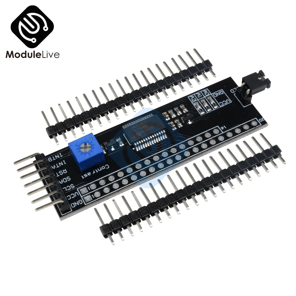 

5V MCP23017 Expander 1602 2004 12864 LCD Driver Module I2C IIC Serial Interface Adapter Board Contrast Adjustment For Arduino