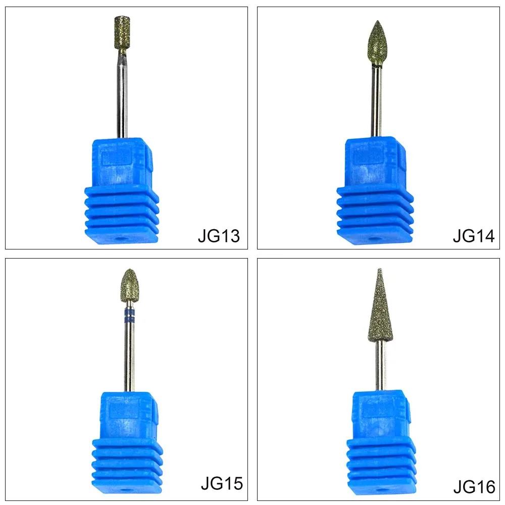 STZ 1 шт алмазные поворот-вольфрамовый бор для дизайна ногтей фрезерный чистый Фрезер для ногтей, сверлильный 3/32 ''для конических фрез для маникюра и педикюра, 17 Тип на выбор# JG01-17