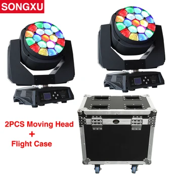 

19x15w RGBW lyre Bees Eyes big eyes moving head with Flight case zoom rotating mac aura dj party nightclub Stage Light/SX-MH1915