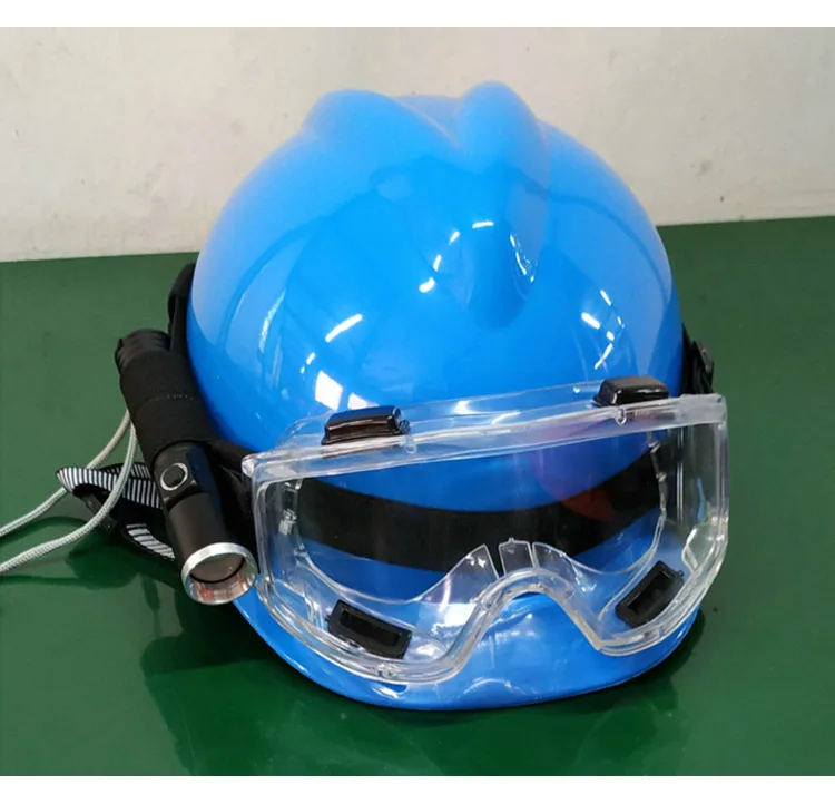 Пожарный шлем спасательные шлемы с фонариком и защитные очки аварийный тренировочный рабочий защитный жесткий головной убор