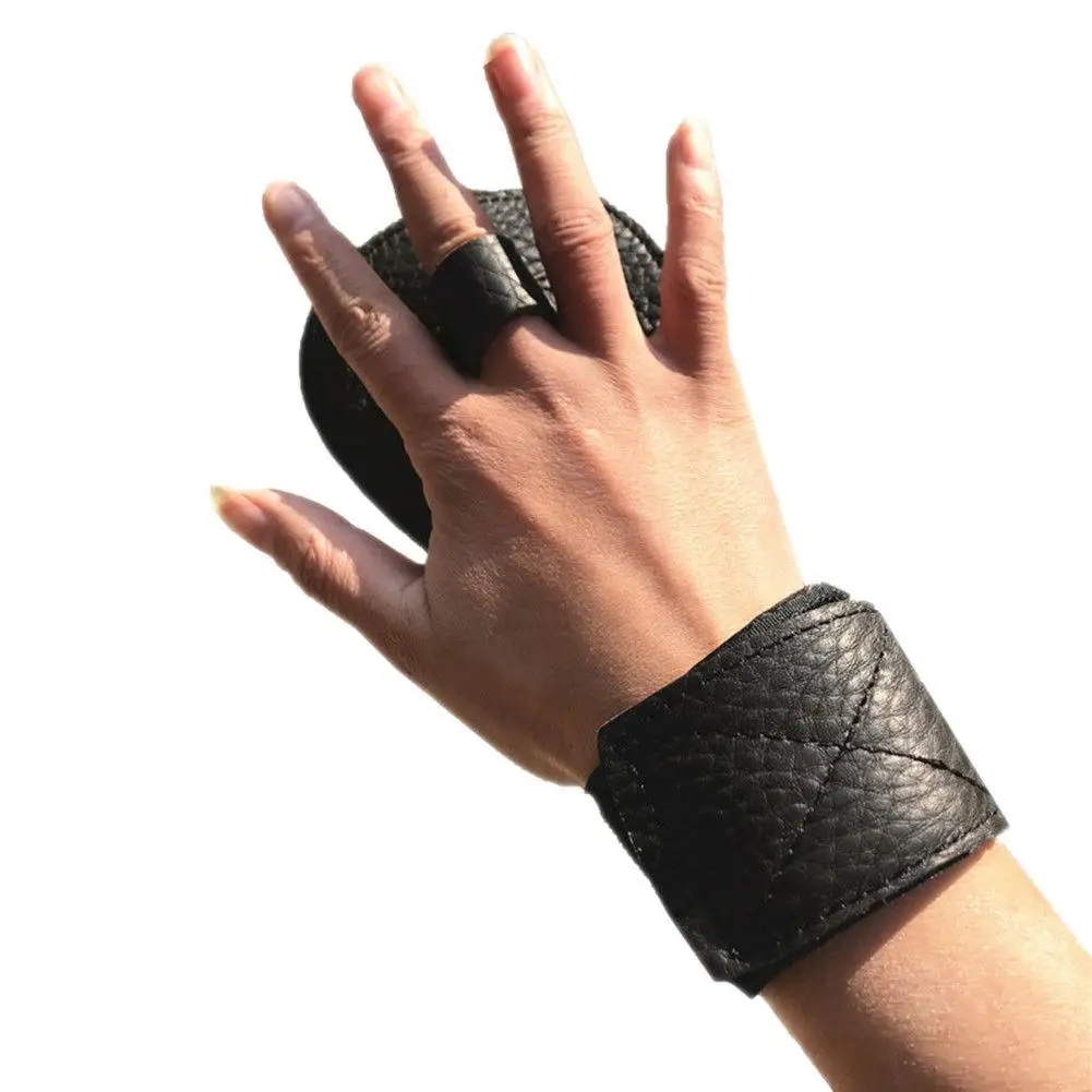 

Faux Leather Fitness Glove Weight Lifting Workout Wrist Wrap Gym Sports Training