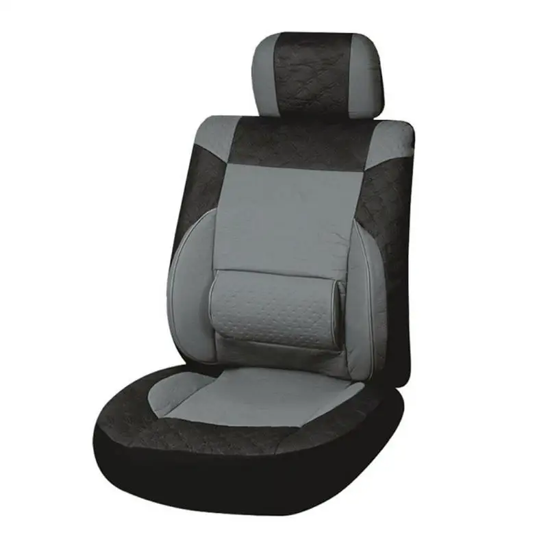 

Tirol Universal PU Leather Car Front Single Seat Cover Headrest Cushion Case With Waist Support Car Styling Interior Accessories