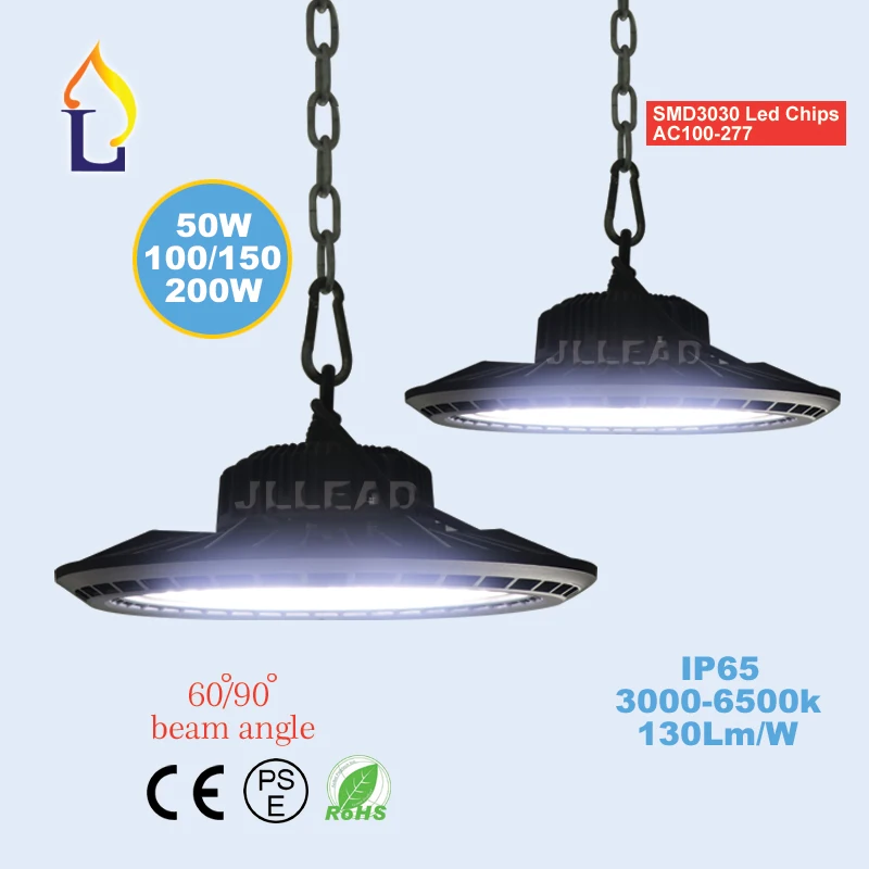 10 упак. 50 Вт 100 150 200 led UFO high bay light в промышленном освещении наружное 277 В