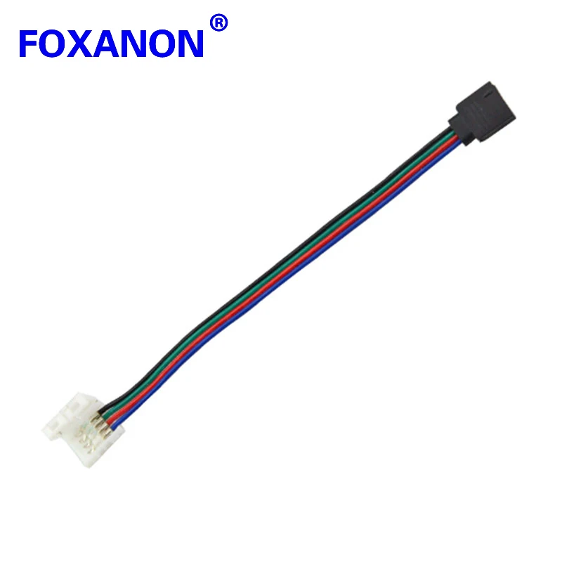 Foxanon 2015 4 контактный RGB разъем для светодиодной ленты зажим кабеля Светодиодная