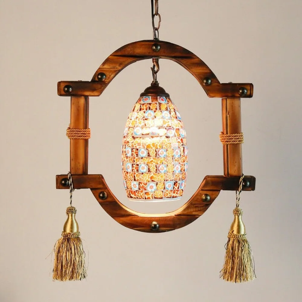 

Personality balcony color chandelier personality bar villa corridor bohemian corridor restaurant lamps and lanterns LU807175