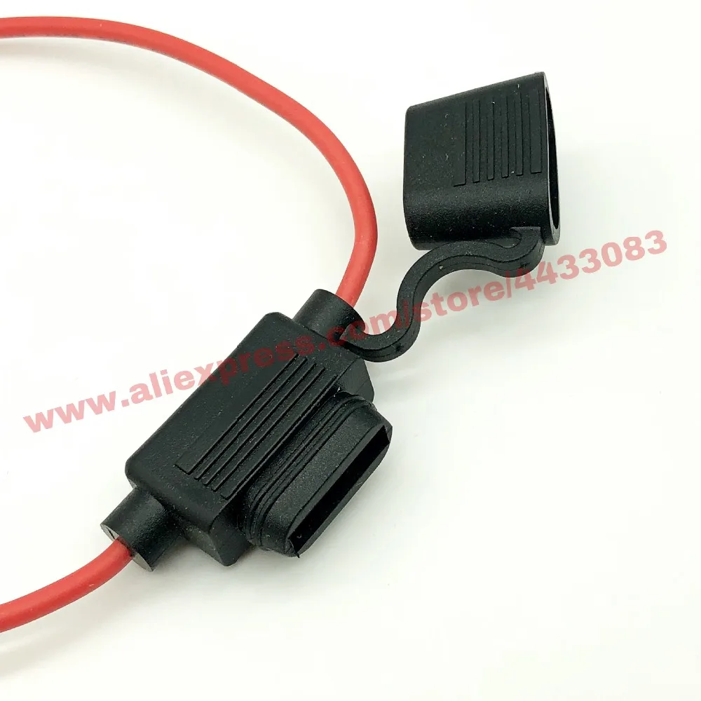 1pcs 16 AWG Medium Car Fuse Holder Water-resistant Waterproof Automotive Fuse Holder Without Fuse Inserts (6)