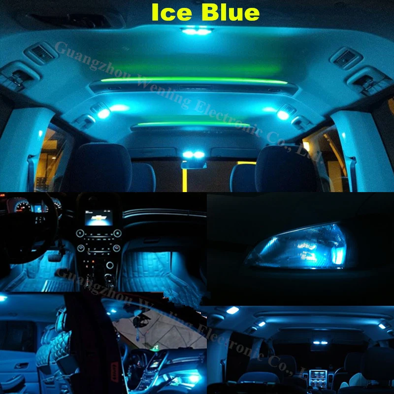 13 шт. ледяные синие лампы белый светодиодный светильник s внутренняя посылка комплект для Toyota Venza 2009- карта номерного знака светильник Toyota-EF-26