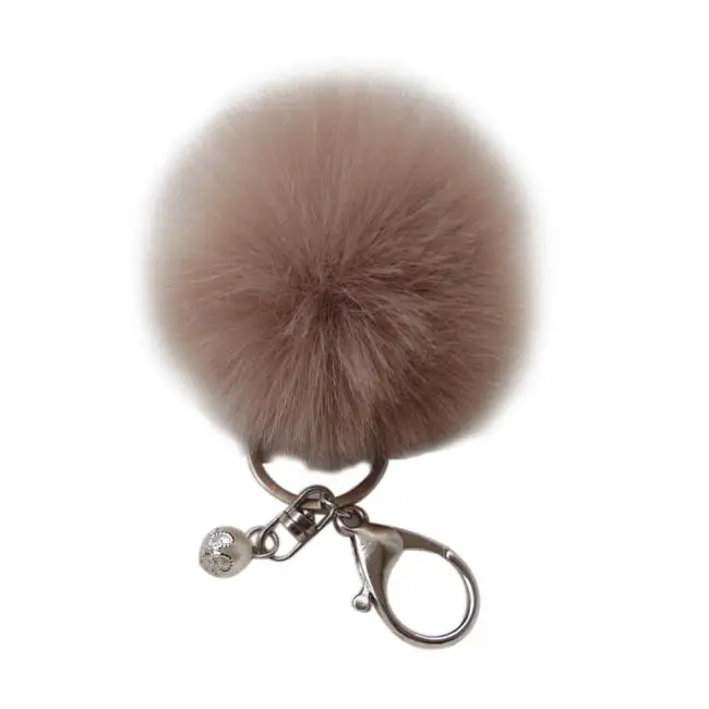 

1PC Universal Car Faux Rabbit Fur Ball Keychain Bag Plush Accessories Car Key Ring Car Key Pendant Car Styling Wholesale