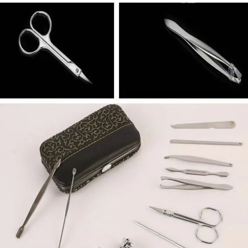 

100sets of, forecast version, the hottest bran12Pcs Stainless Steel Nail Clipper Nipper Cutter Pedicure Manicure Tools Set Whole