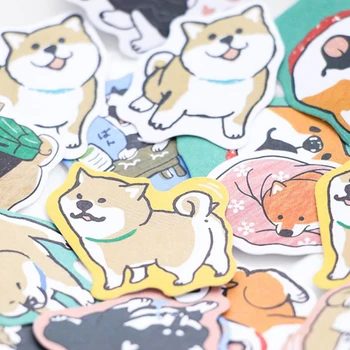 

30 Pcs/Pack Kawaii Dog Shiba Inu Akita Husky Label Stickers Decorative Stationery Stickers Scrapbooking Diary Album Stick Label