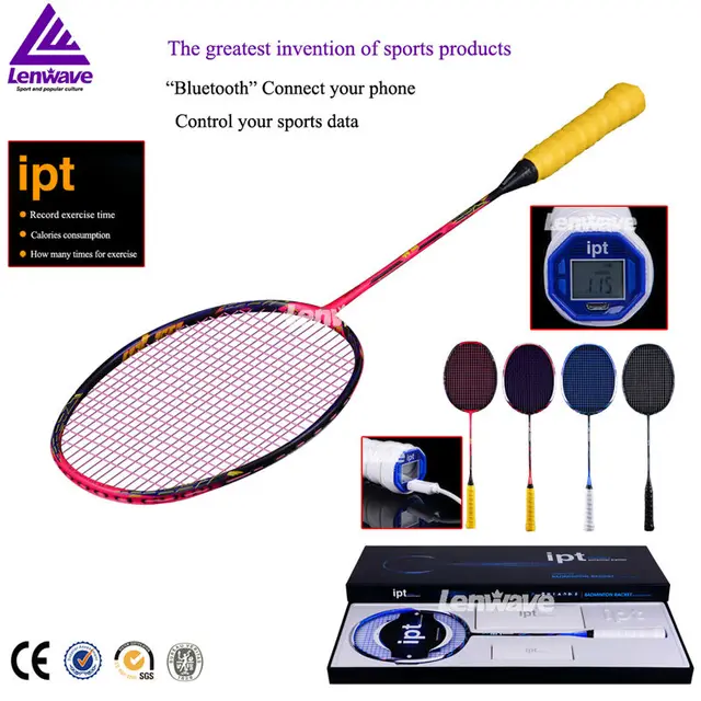 Best price at $140 Cheap Badminton Racket Smart Machine Sports Fitness Competition Venue Data Transfer Intelligent IPT 28 lb Al Carbon Racket