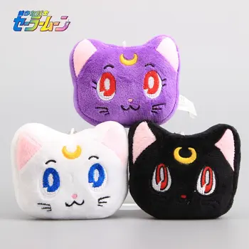 

Anime 3 Pcs/Set Sailor Moon Luna Cat Kawaii Plush Keychain Cute Mini Pendant 8*9 CM Kids Gift