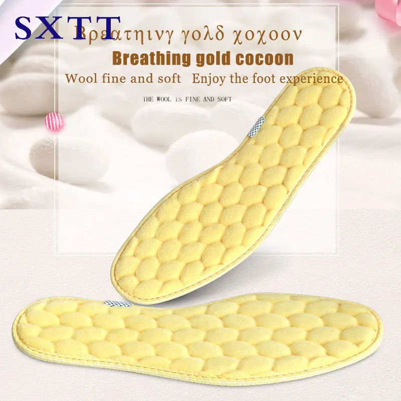 

SXTT Thickened insoles winter thermal imitation cashmere sheepskin fur shoes pad Fleece keep warming unisex