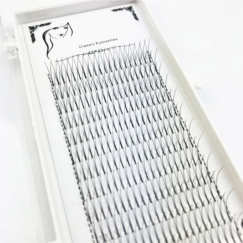 

New 2D Russian Volume Eyelashes Extension Short Stem Pre made Fans C D curl Mink Lash Hot Selling Eyelash Individual Extensions