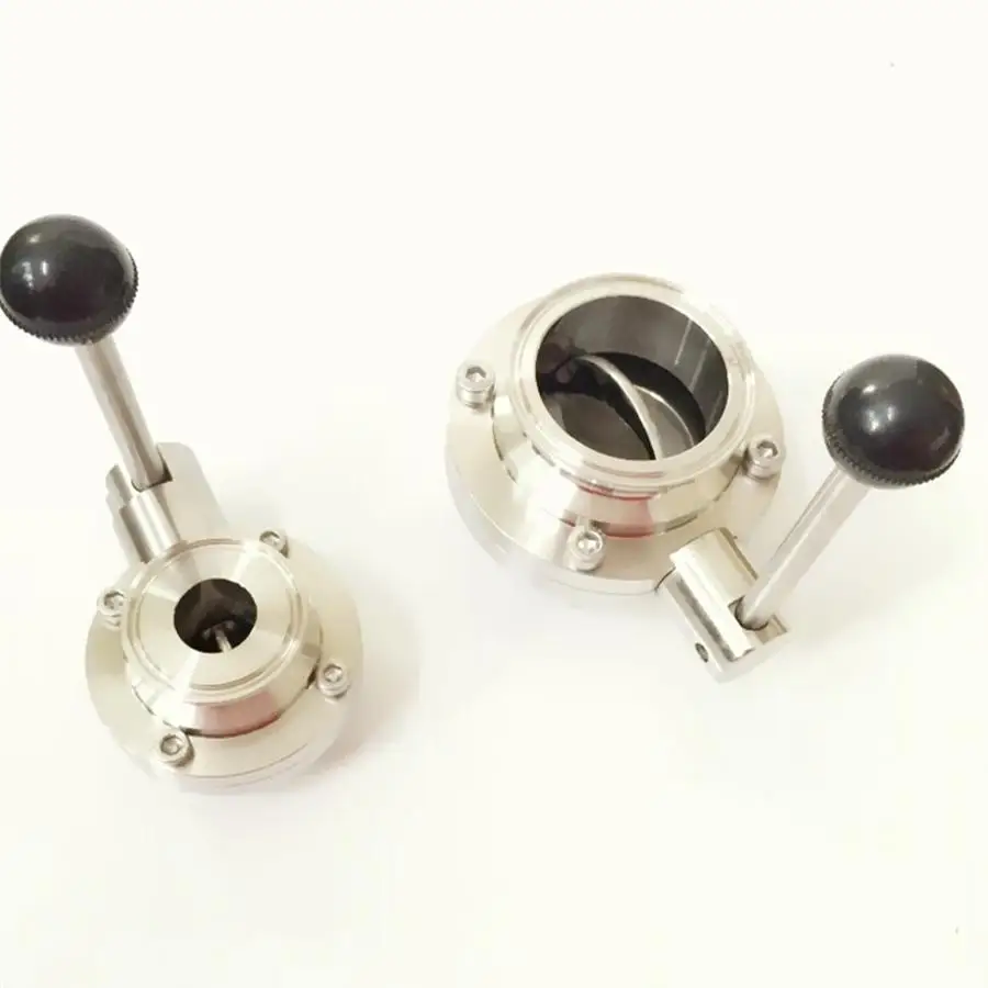 Fit 114mm 4.5" Pipe OD x 4.5" Tri Clamp Sanitary Butterfly Flow Control