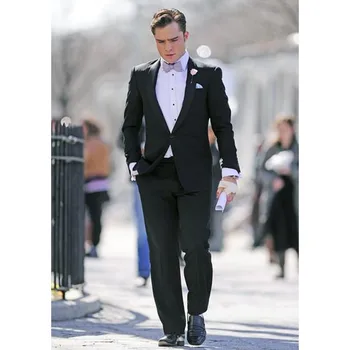 

New Rushed Time-limited Flat Skinny Wedding Suits For Men Celebrity Tuxedos Groomsmen 2 Pieces Slim Fit Grooms (jacket+pants)