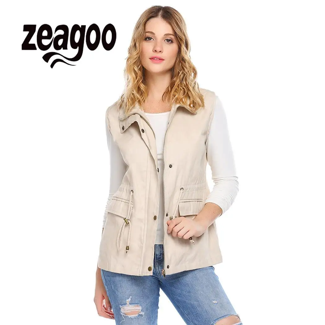 women's fleece zip up vest