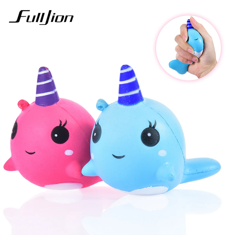 

Fulljion Antistress Novelty Gag Toys Anti-stress Fun Squishy Slow Rising Whale Anti Stress Relief Squishe Gags Practical Jokes