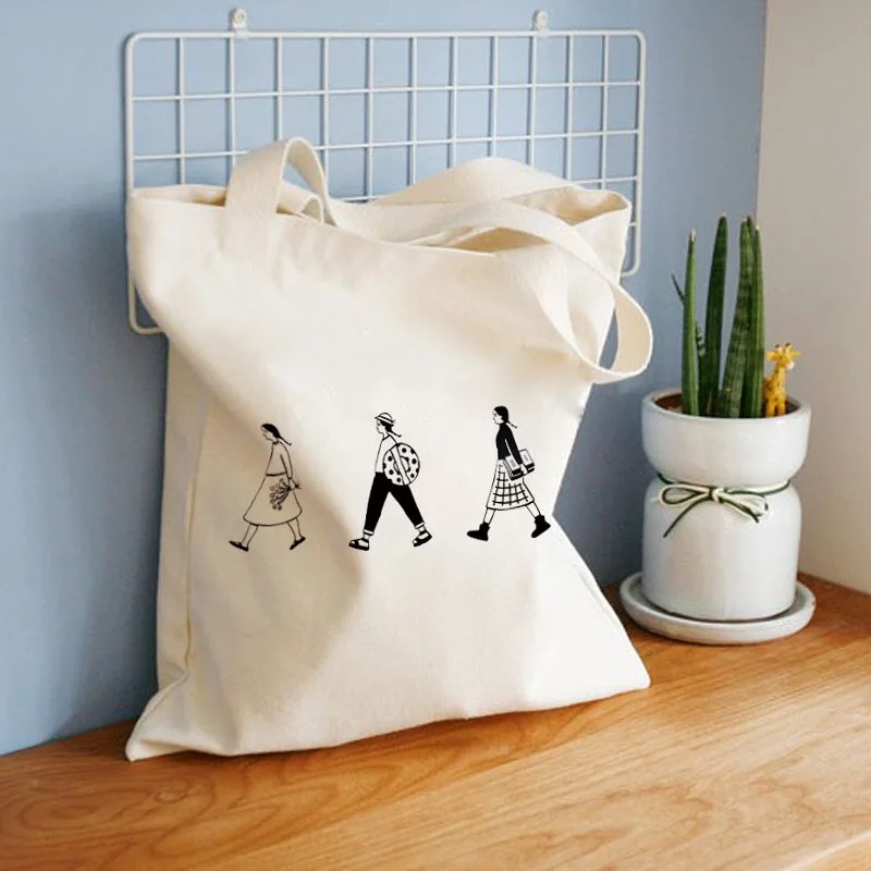 

SAFEBET Shopping organizer Ladies cute green shopping bag Canvas Tote Bag Cotton Travel Women Folding One Canvas Tote Bag