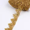 35mm 5yards Zigzag Gold Sequins Lace Ribbon for Garments Edge Wrapping Wedding Party Dress Cosplay Clothes Sewing lace trims ► Photo 2/5