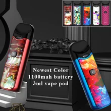 5 шт./партия новейший комплект Smok Nord Vape pod 1100 мАч и 3 мл POD электронная сигарета набор для ручки подходит для Nord mesh/керамическая катушка MTL pod Комплект