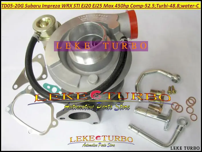 TD05 20G TD05-20G TD05-20G-8 Turbo Turbocharger For SUBARU Impreza WRX STI Turbine Engine EJ20 EJ25 MAX HP 450HP 5 bolts