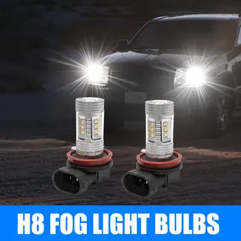 

2Pcs/Pair DC12V H11 H8 Bulb LED Projector DRL Daytime Driving Fog Light White 15W