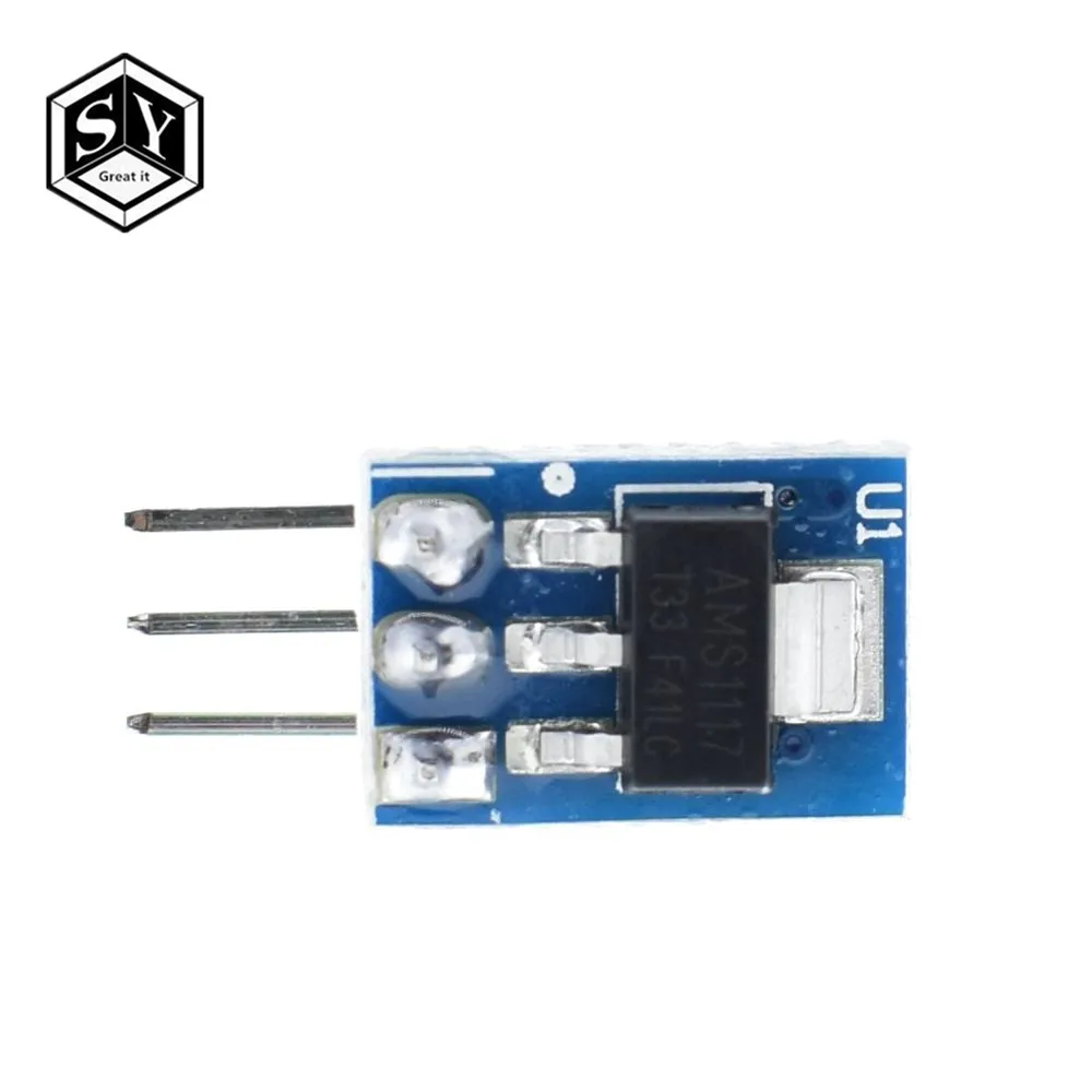 

High Quality 5PCS Great IT 5V to 3.3V For DC-DC Step-Down Power Supply Buck Module AMS1117 LDO 800MA