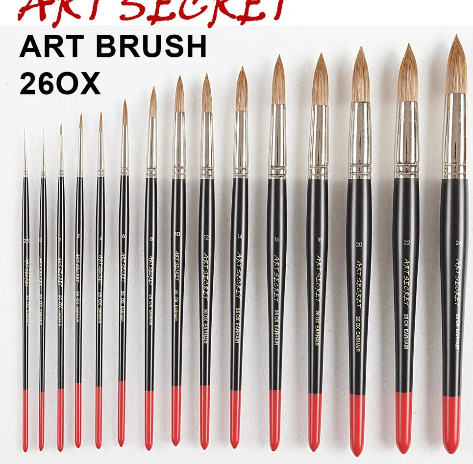 1PC high quality 26OX horse ear hair artist paint brushes painting art