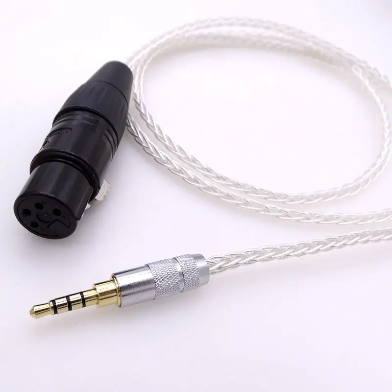 4 Pole 3.5mm Male to Female Silver plated Stereo Audio headphone Extension Cable