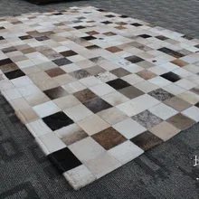 Модный художественный ковер натуральный ковер из яловой кожи лестницы