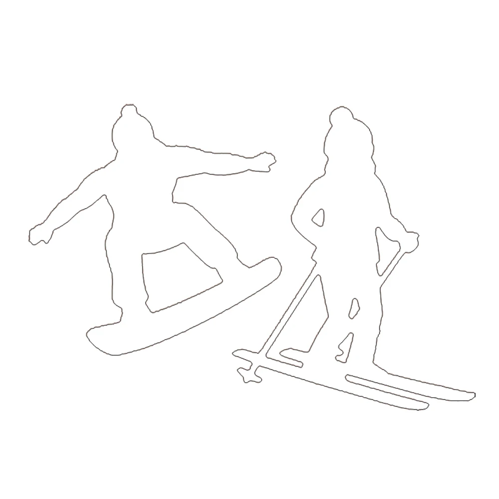 Swovo лыжный мальчик девочка Металл трафареты для пресс-формы для DIY Скрапбукинг альбом бумага декоративная открытка Ремесло штамп для теснения с вырезами