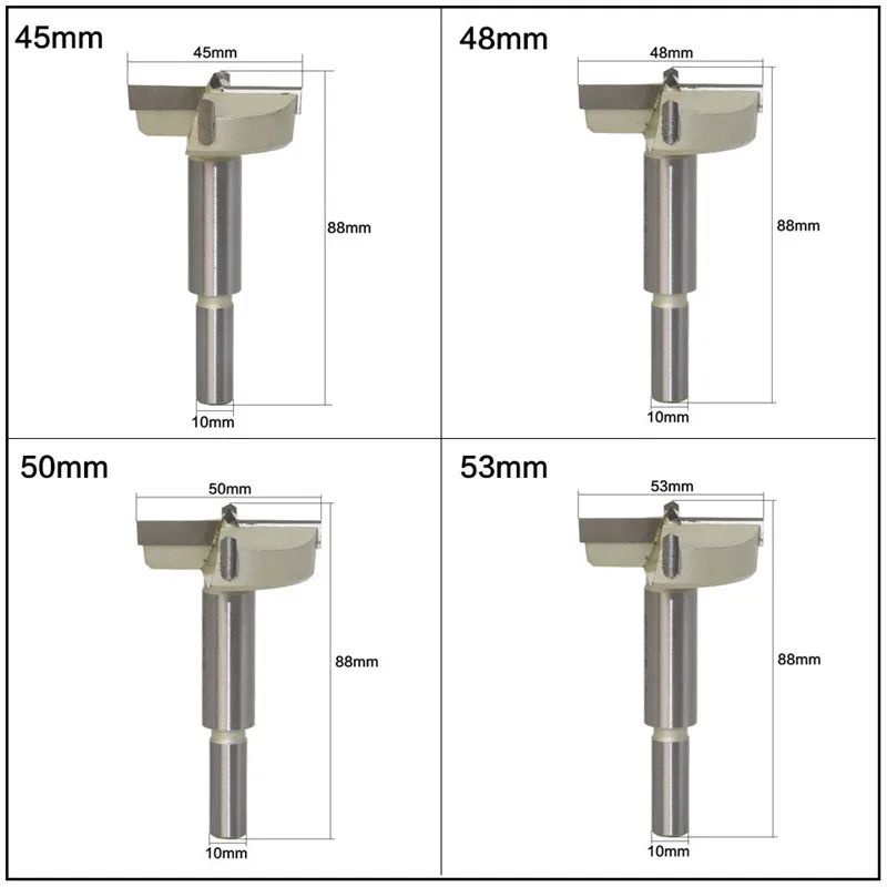 15 мм-60 мм Форстнер наконечники Деревообрабатывающие инструменты отверстие пилы резак шарнир сверла Круглый хвостовик вольфрам карбид резак