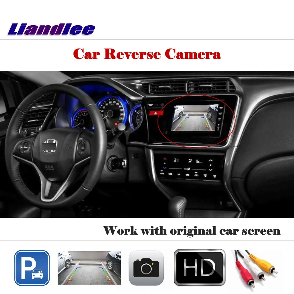 Liandlee для Honda City 2014-2017 Автомобильная камера заднего вида парковочная автомобиля
