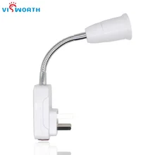 [VisWorth] AC 110-220 V 6A E27 держатель для лампы осветительного прибора E27 база с вилкой 22 мм длиной для E27 светодиодные лампы